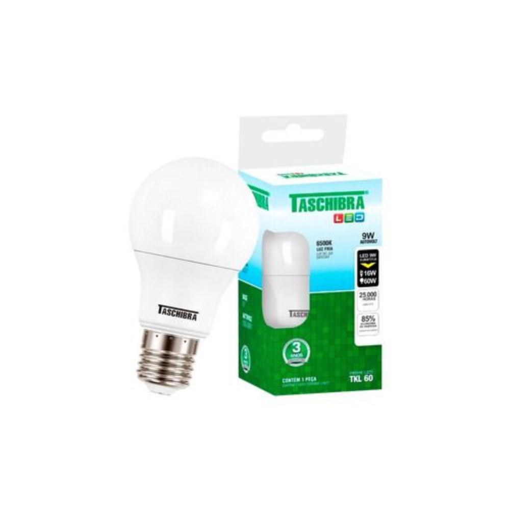 Lampada Led Bulbo Tkl 60 9w 6500k Taschibra - Thony Ferragem