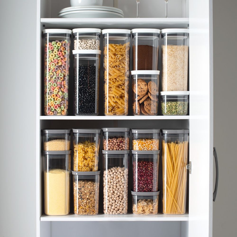 Pote Hermetico Medio 1l Block C/ Tampa Natural OU - Thony Ferragem