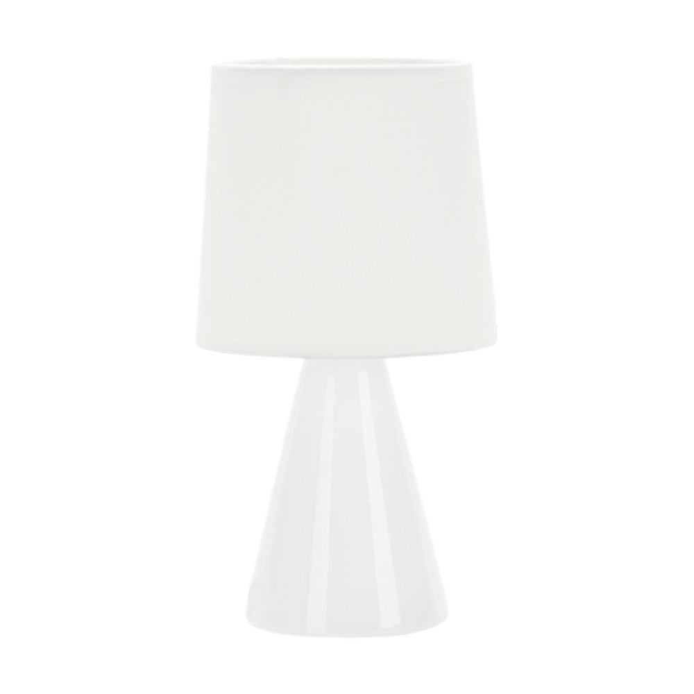 Abajur Ceramica Pottery E27 25cm Branco Taschibra - Thony Ferragem