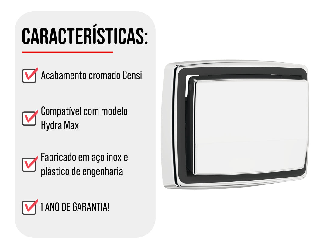 Acabamento Completo Cromado/Preto Deca - Thony Ferragem