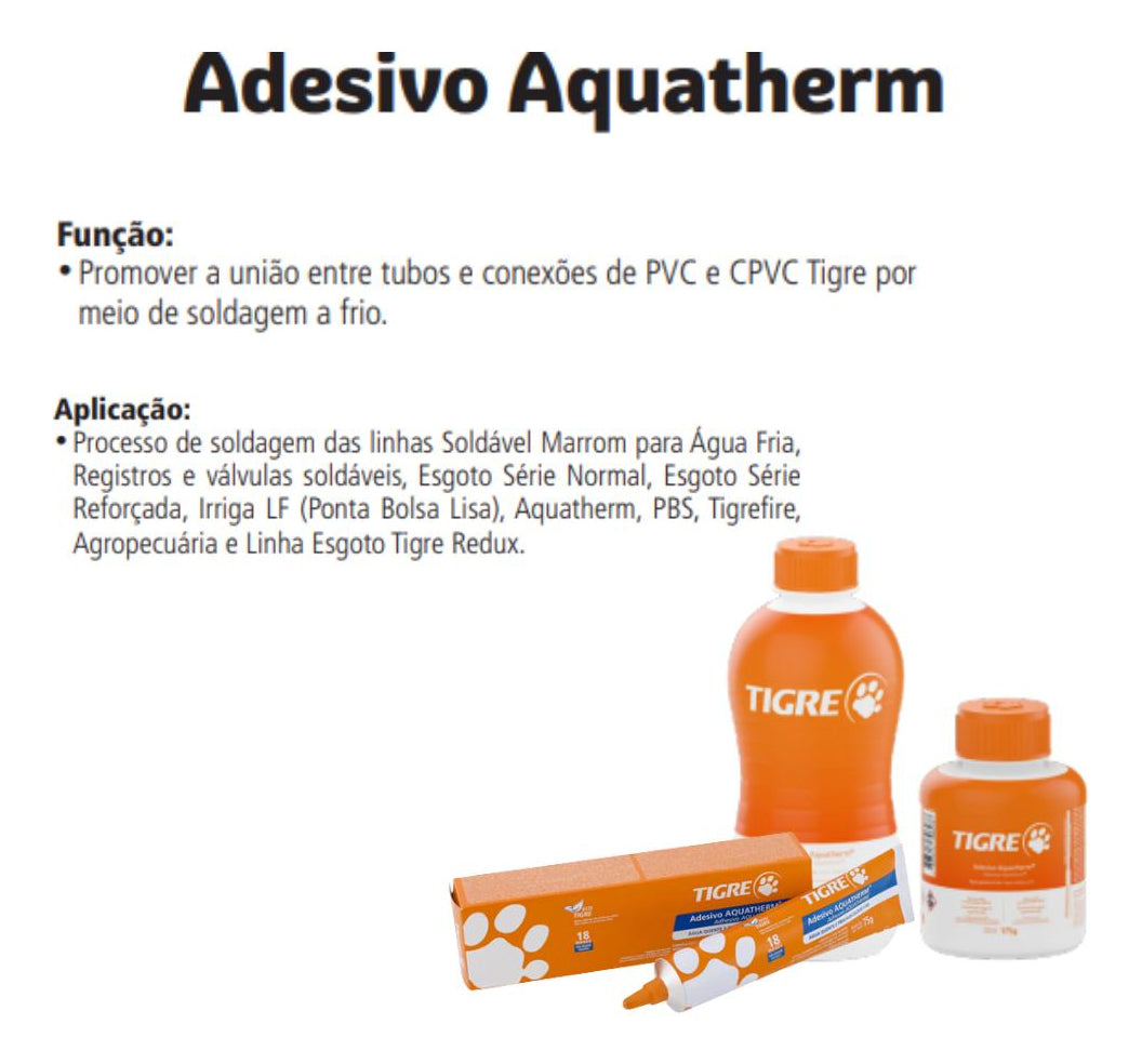Adesivo Aquatherm Frasco 175g Tigre - Thony Ferragem