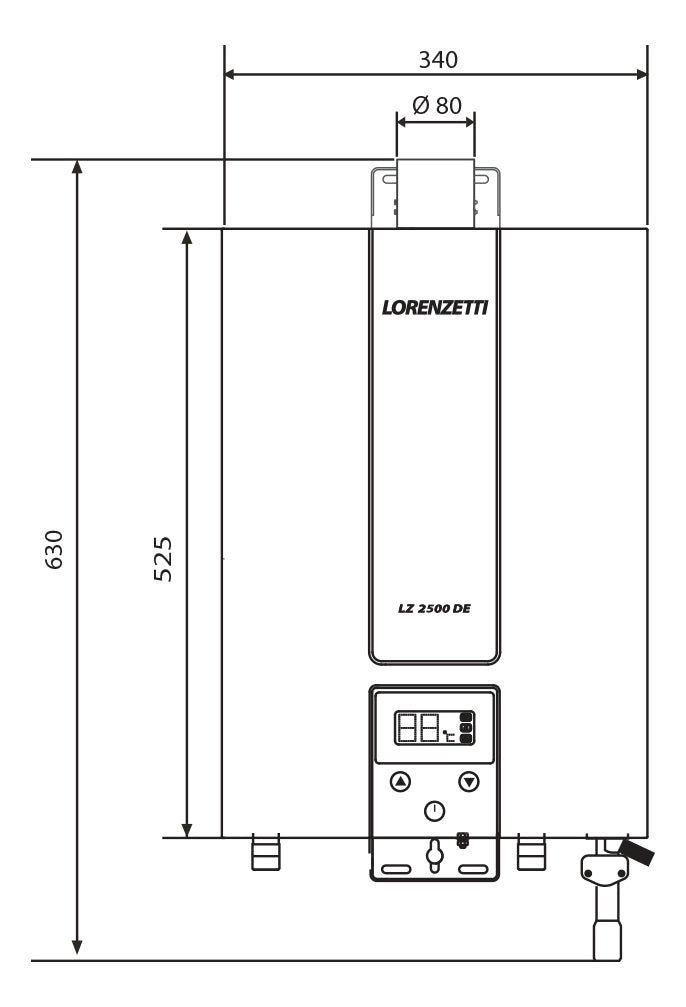 Aquecedor de Água a Gás LZ 2500DE Branco GLP 25 Lts/Min. Digital Lorenzetti