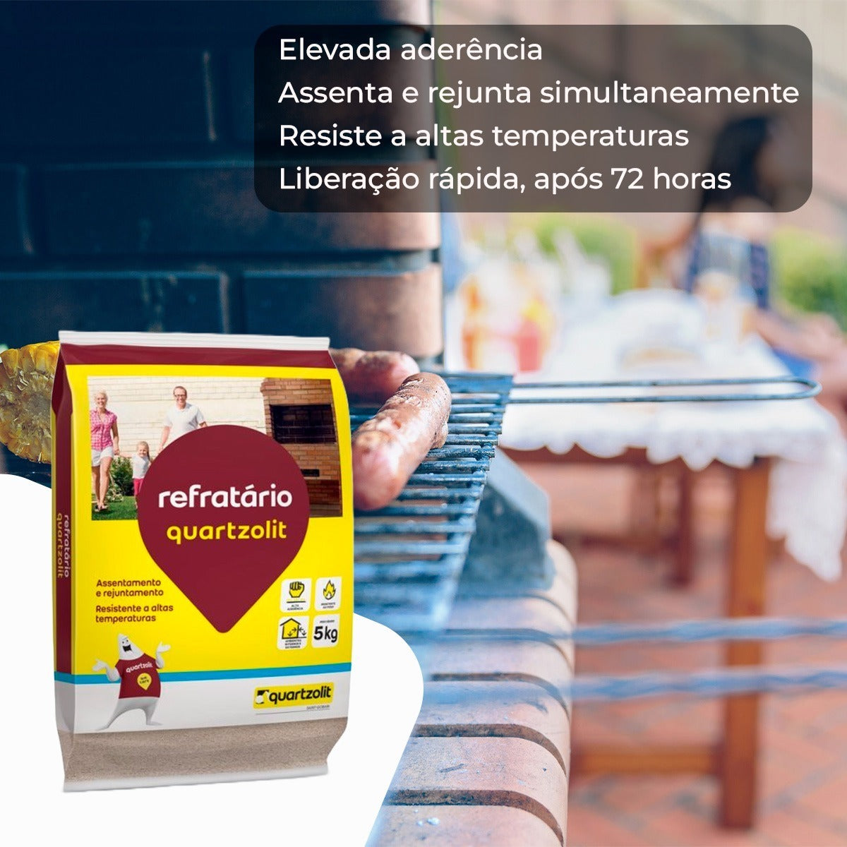 Argamassa Para Refratarios Saco 5kg Quartzolit - Thony Ferragem