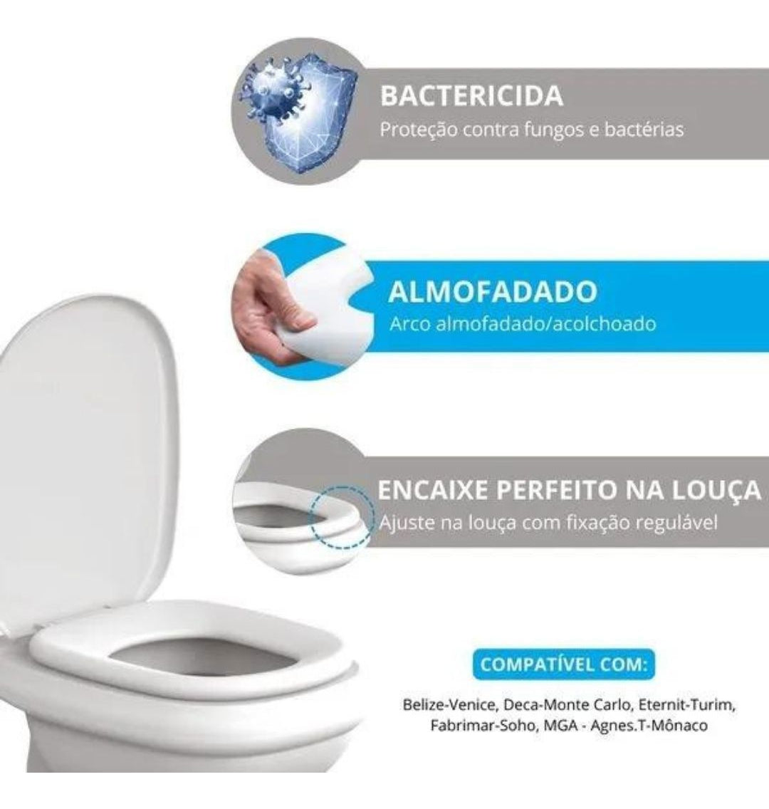 Assento Monte Carlo Almofadado Creme Astra - Thony Ferragem