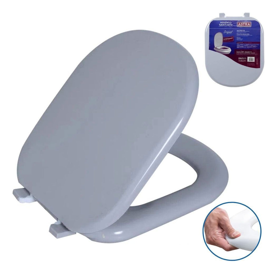 Assento Almofadado Vogue Plus Cinza Astra - Thony Ferragem