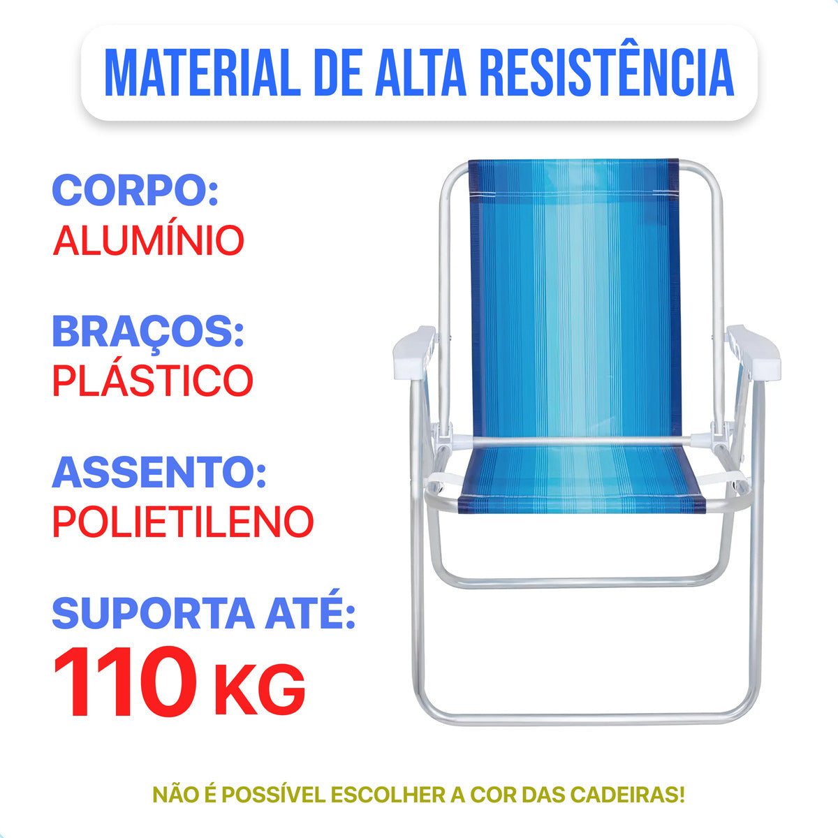 Cadeira Aluminio Alta Mor - Thony Ferragem