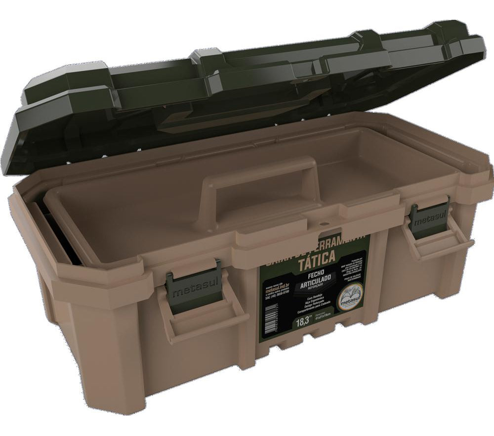 Caixa De Ferramentas Tatica 18,3’’ - Camper Metasul - Thony Ferragem