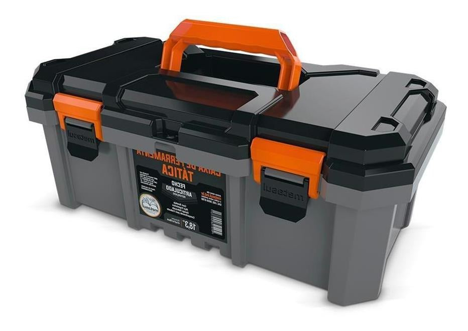 Caixa De Ferramentas Tatica 18,3’’ C/ Fecho Metal Metasul - Thony Ferragem