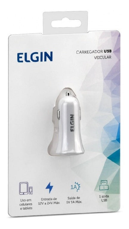 Carregador Veicular 12V com 1 Saída USB 5V 2A – Elgin - Thony Ferragem
