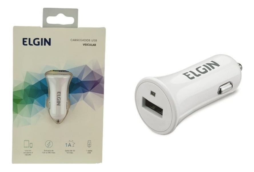 Carregador Veicular 12V com 1 Saída USB 5V 2A – Elgin - Thony Ferragem