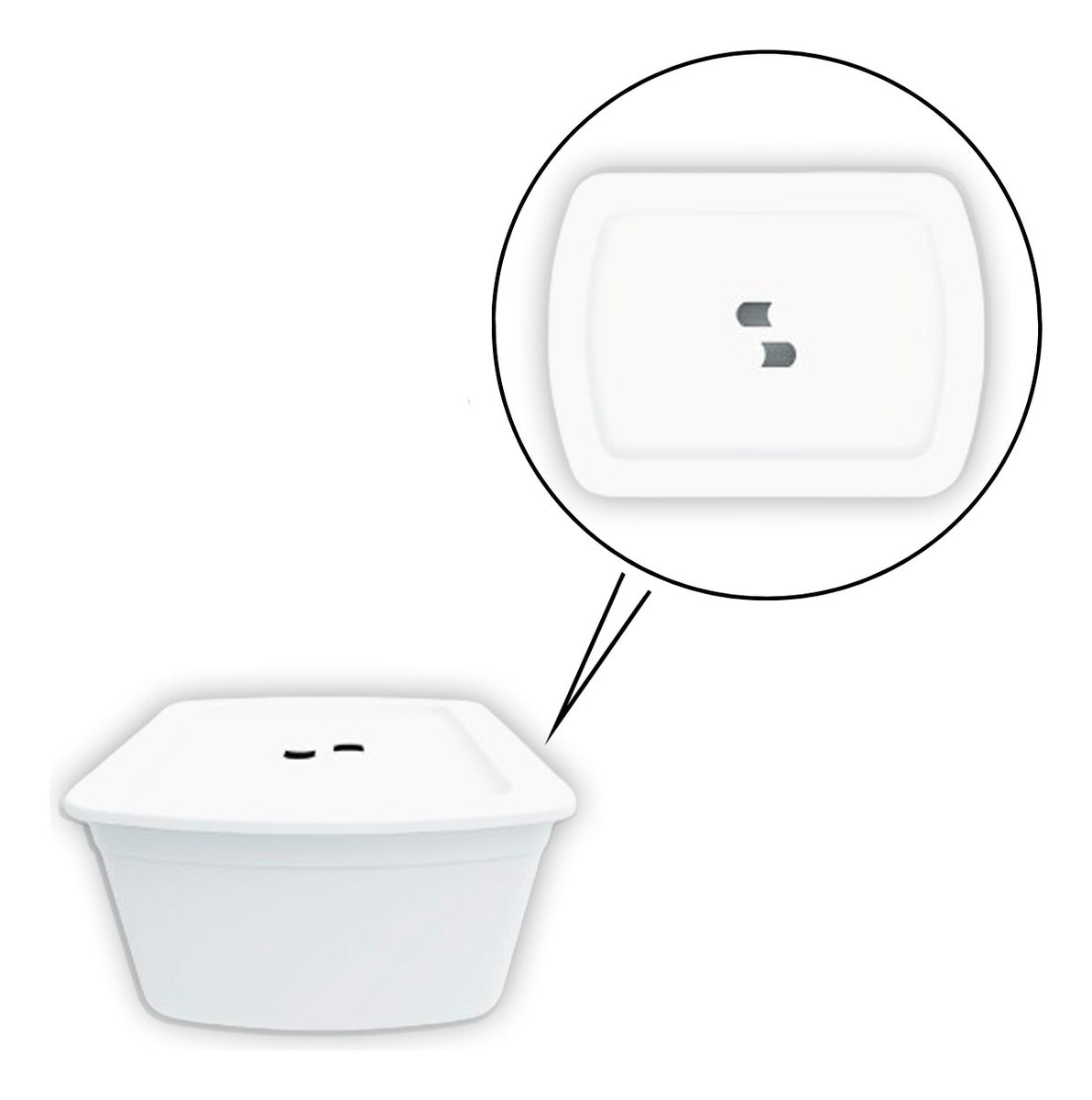 Cesto Organizador Medio C/Tampa Branco Soprano - Thony Ferragem