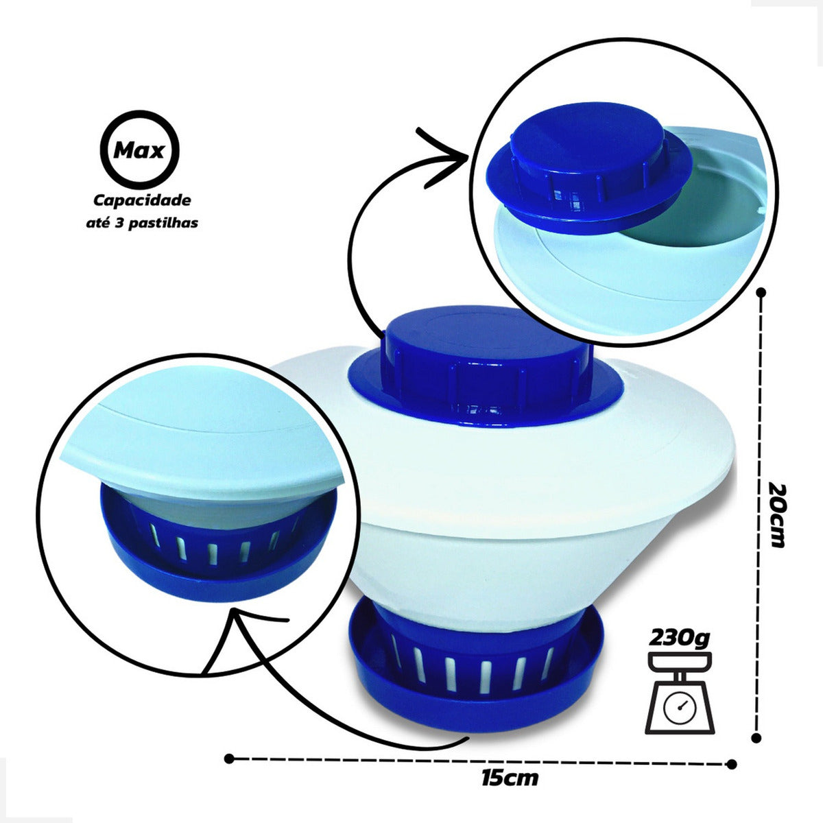 Clorador Margarida P/ Pastilha Quibenne - Thony Ferragem