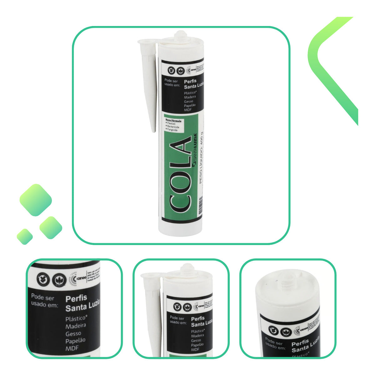 Cola 400g Para Rodapés Rodameios Bisnaga Santa Luzia - Thony Ferragem