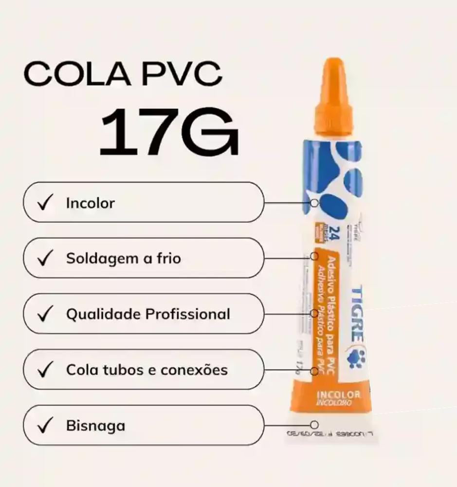 Adesivo Plastico Pvc Incolor 17g Tigre - Thony Ferragem