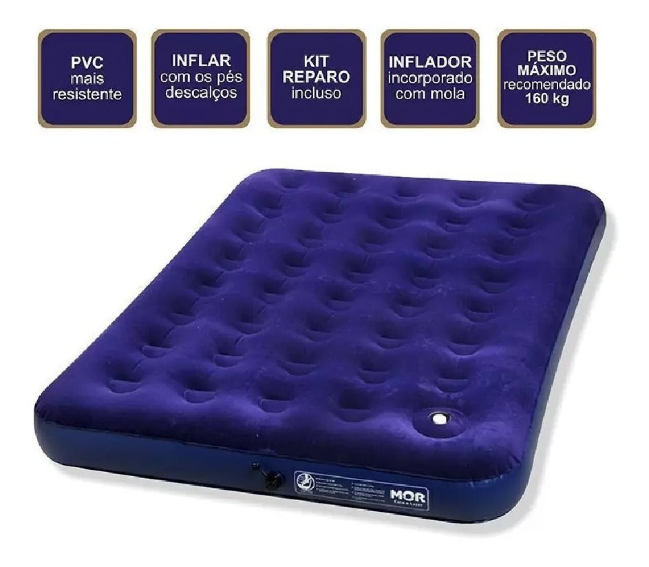 Colchao Inflavel Casal Com Fole Mor - Thony Ferragem