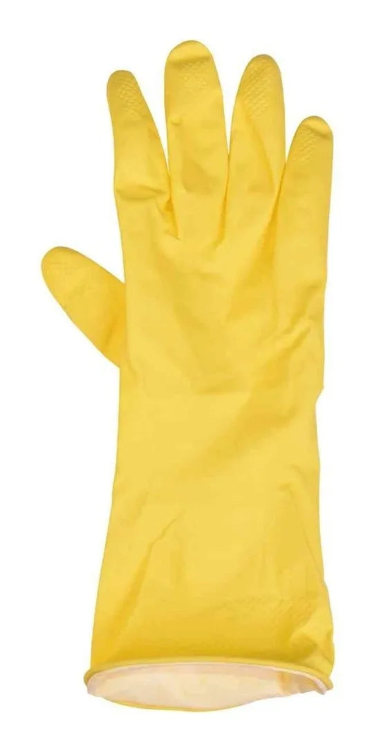 Luva Latex Media (M) Amarela C/ Forro Kala - Thony Ferragem