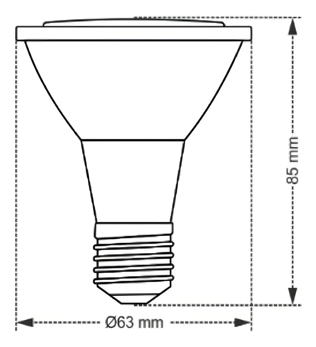 Kit 10 Lâmpadas Par 20 7W Bivolt E27 2700K Taschibra - Thony Ferragem
