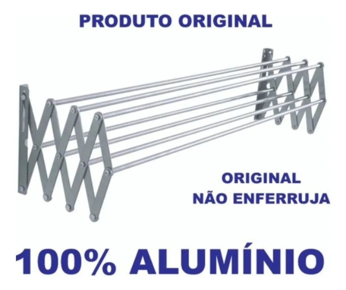 Varal Sanfonado Aluminio 100cm Mor - Thony Ferragem