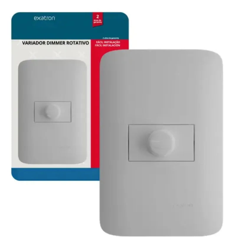 Conjunto 4x2 Variador Dimmer Rotativo Exatron - Thony Ferragem