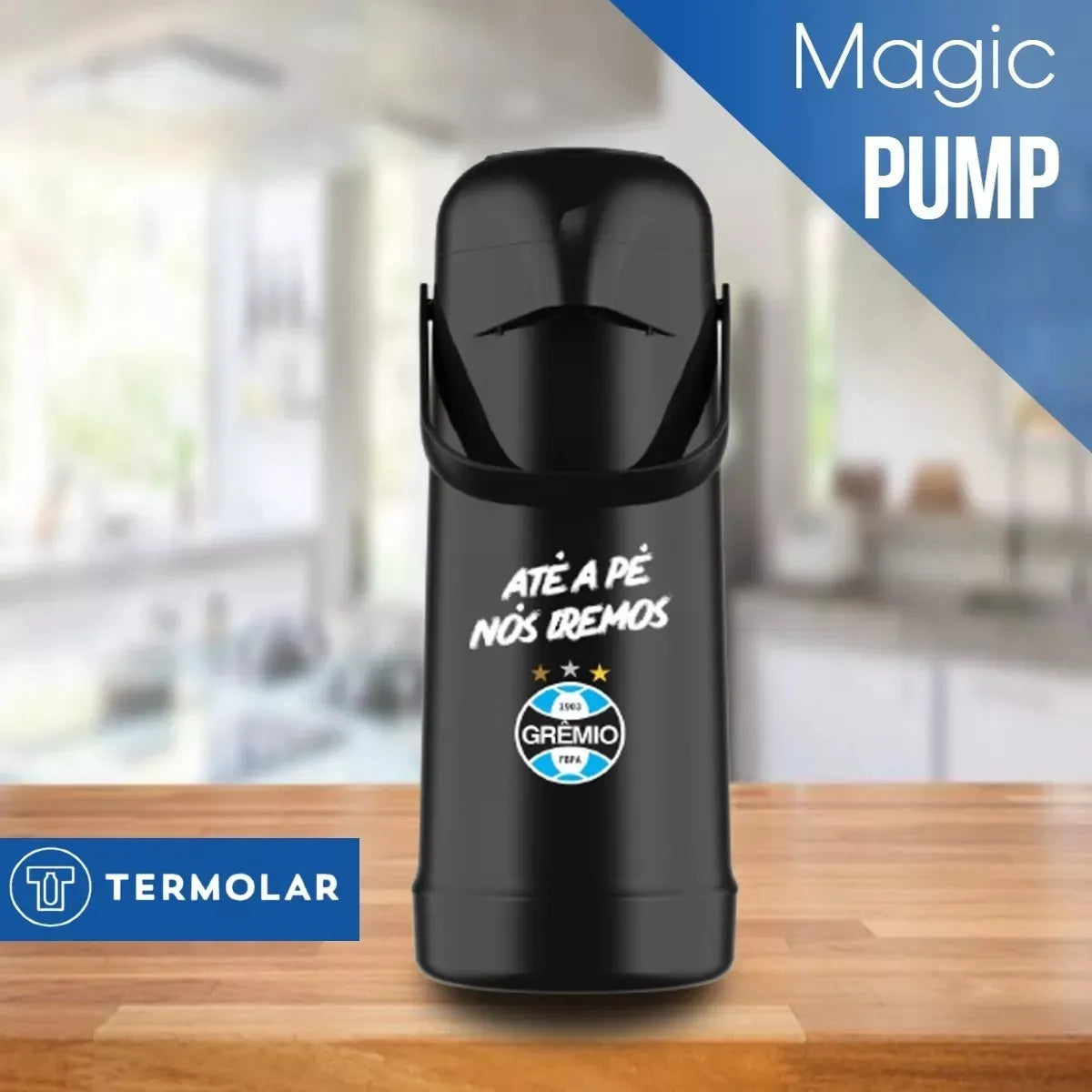 Garrafa Térmica Pressão Magic Pump Grêmio 1,8L Termolar - Thony Ferragem