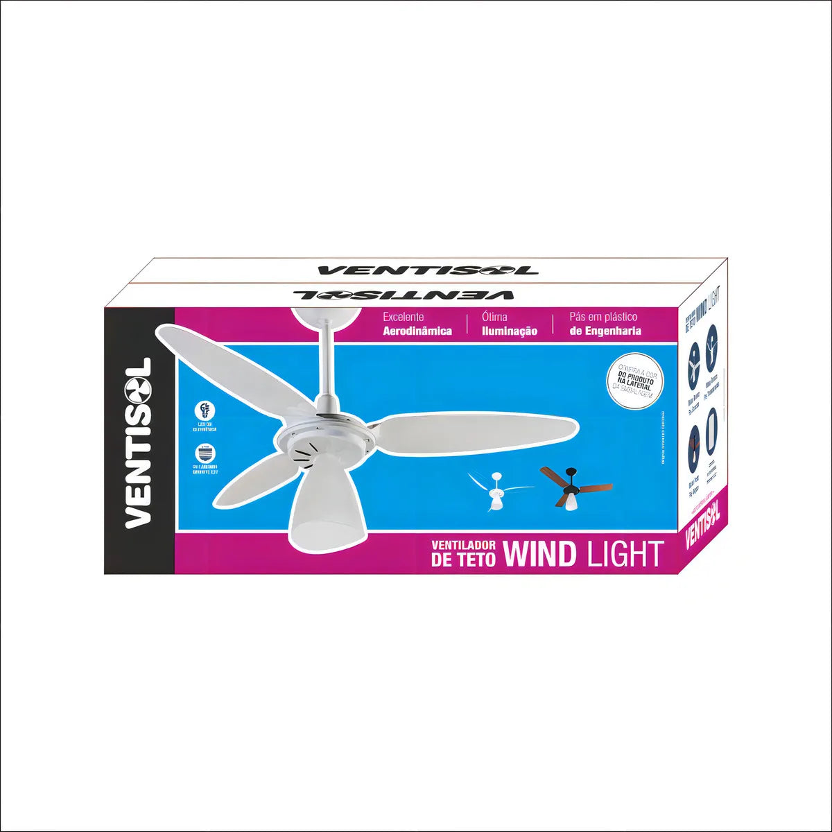Ventilador Wind Light Br 3p Inj Branco Cv3 220v Ventisol - Thony Ferragem