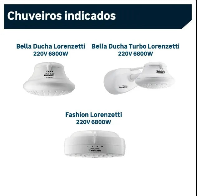 Resistencia Ducha Fashion 7500w 220v Lorenzetti - Thony Ferragem