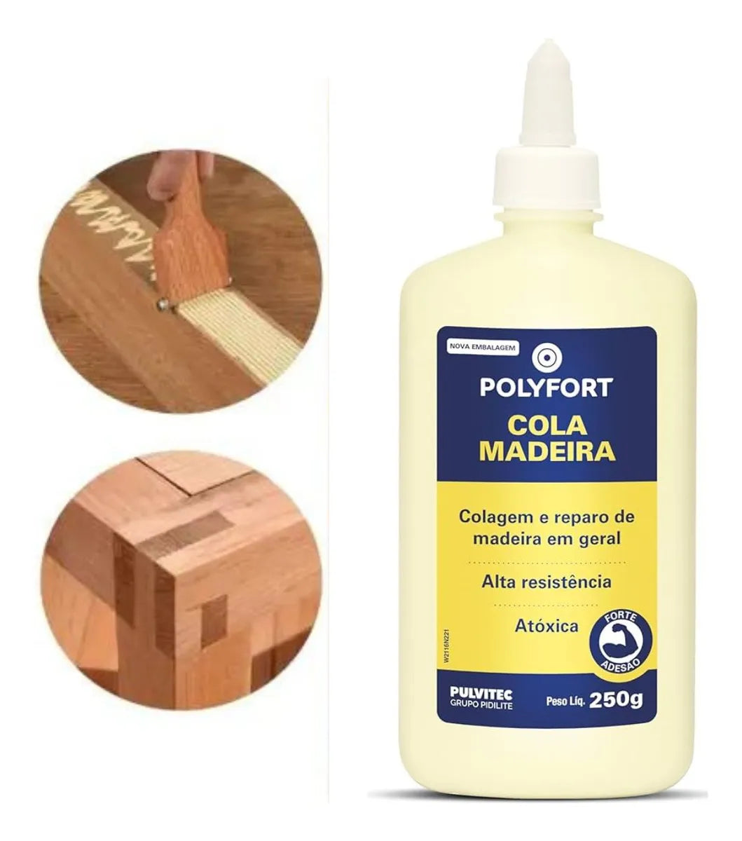 Cola para Madeira 250G Pulvitec - Thony Ferragem