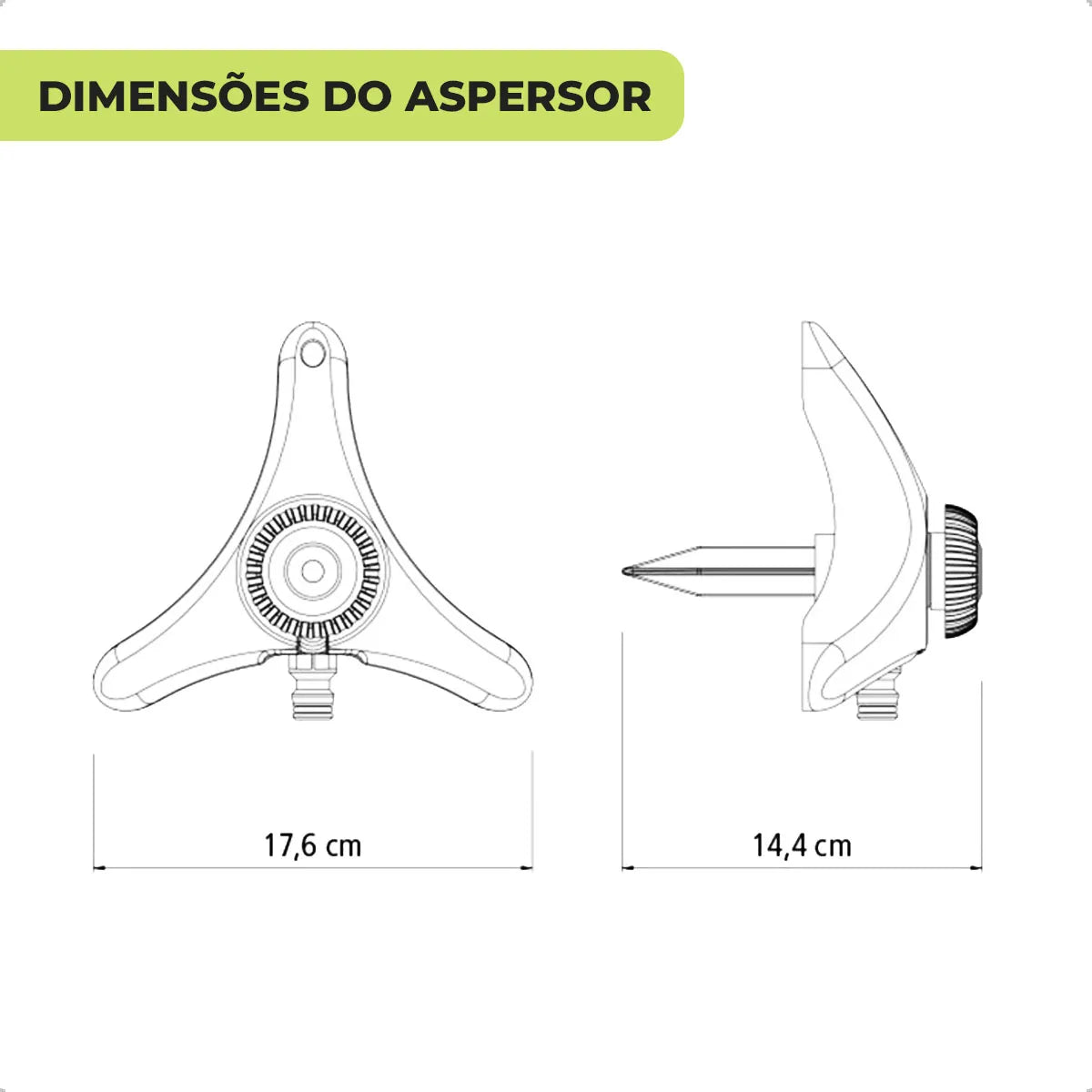 Aspersor Irrigador Estático Jardim Engate Rápido Tramontina - Thony Ferragem