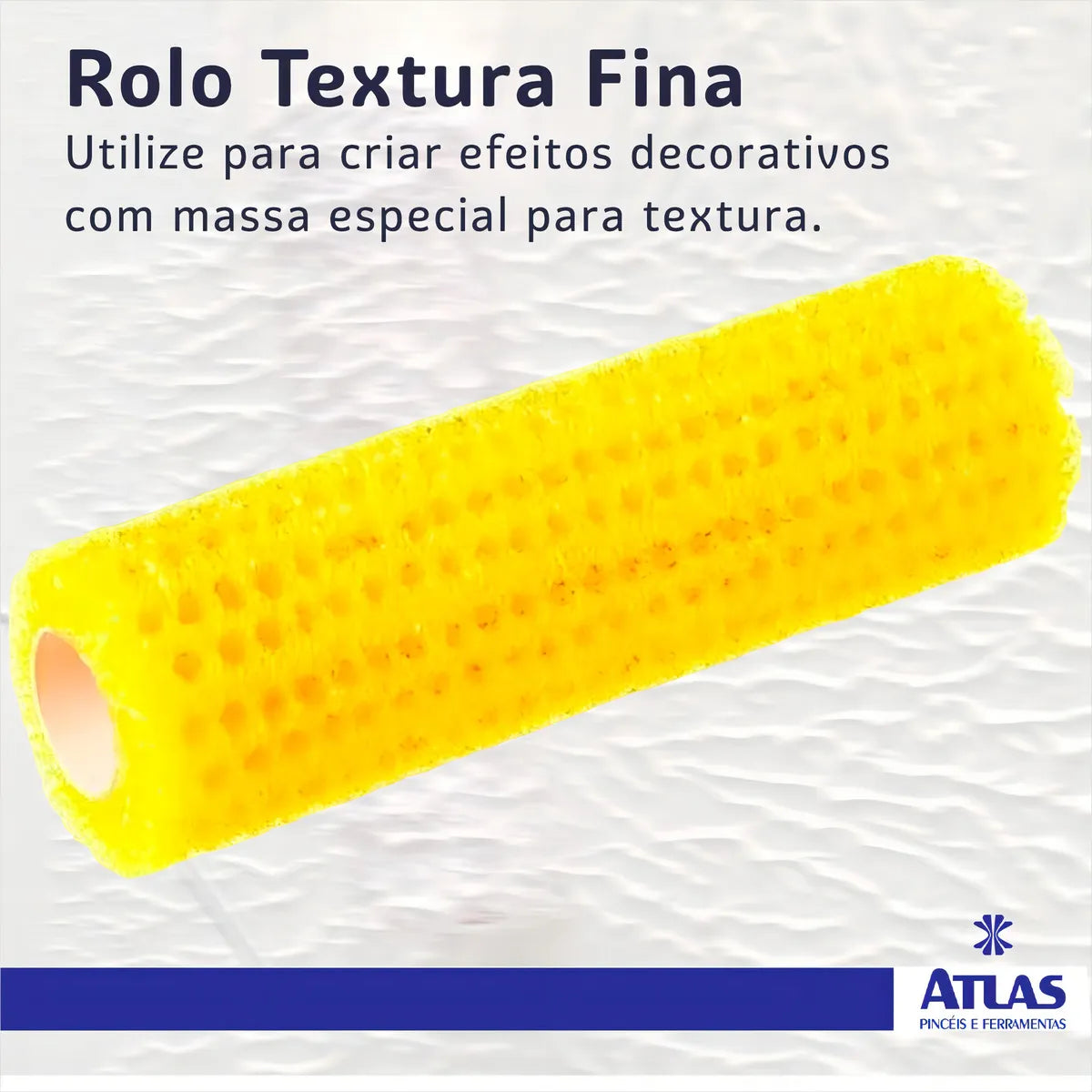 Rolo Textura Fina Espuma 23cm Atlas - Thony Ferragem