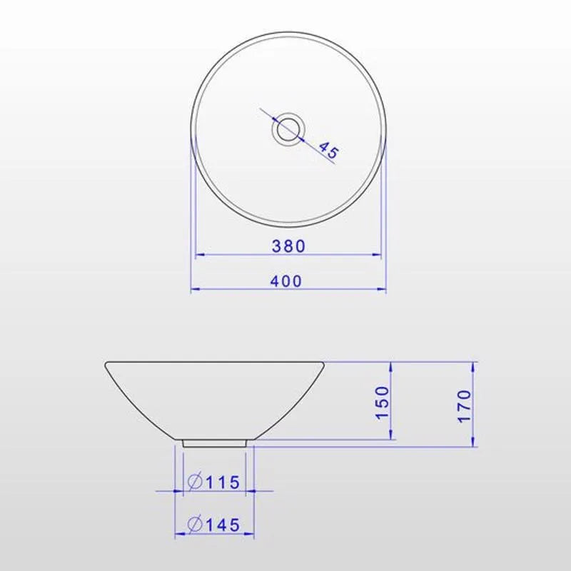 Cuba Apoio Redonda 400mm Branco Gelo Deca - Thony Ferragem