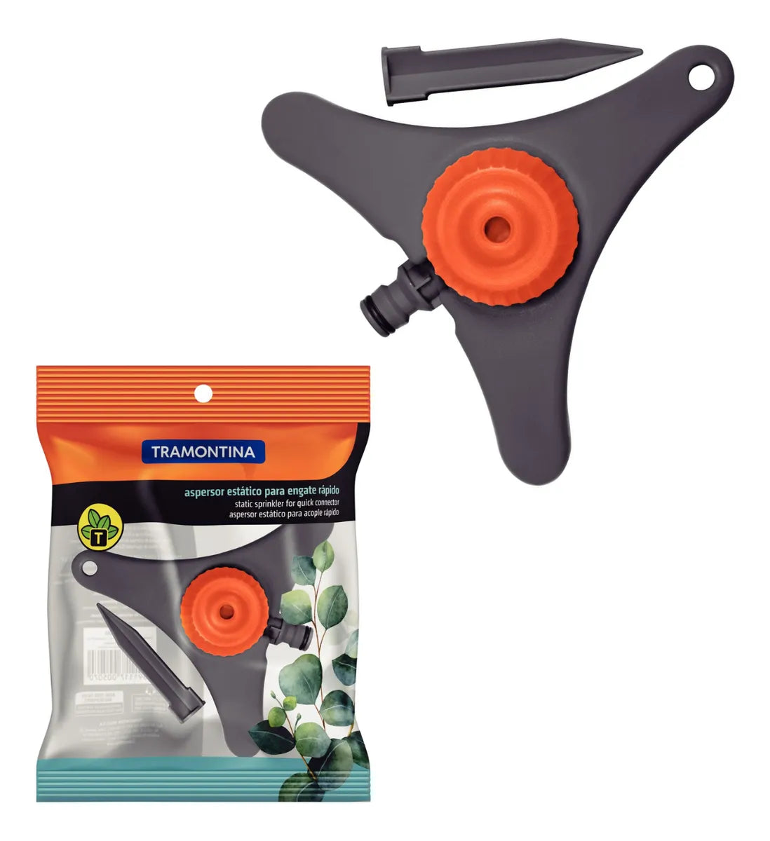 Aspersor Irrigador Estático Jardim Engate Rápido Tramontina - Thony Ferragem