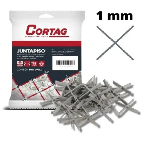 Espaçador Junta Piso 1mm C/ 100 peças Cortag - Thony Ferragem