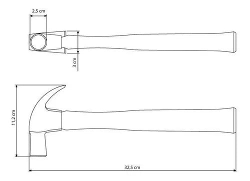 Martelo Unha 25mm - Basic Tramontina - Thony Ferragem