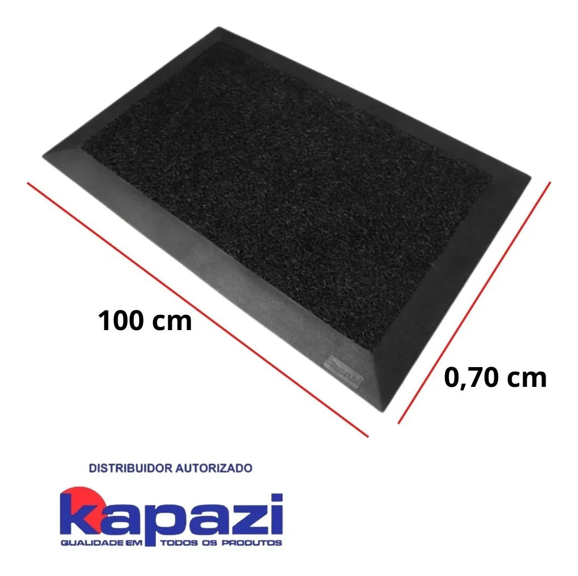 Tapete Sanitizante Preto 70cm X100cm Kapazi - Thony Ferragem