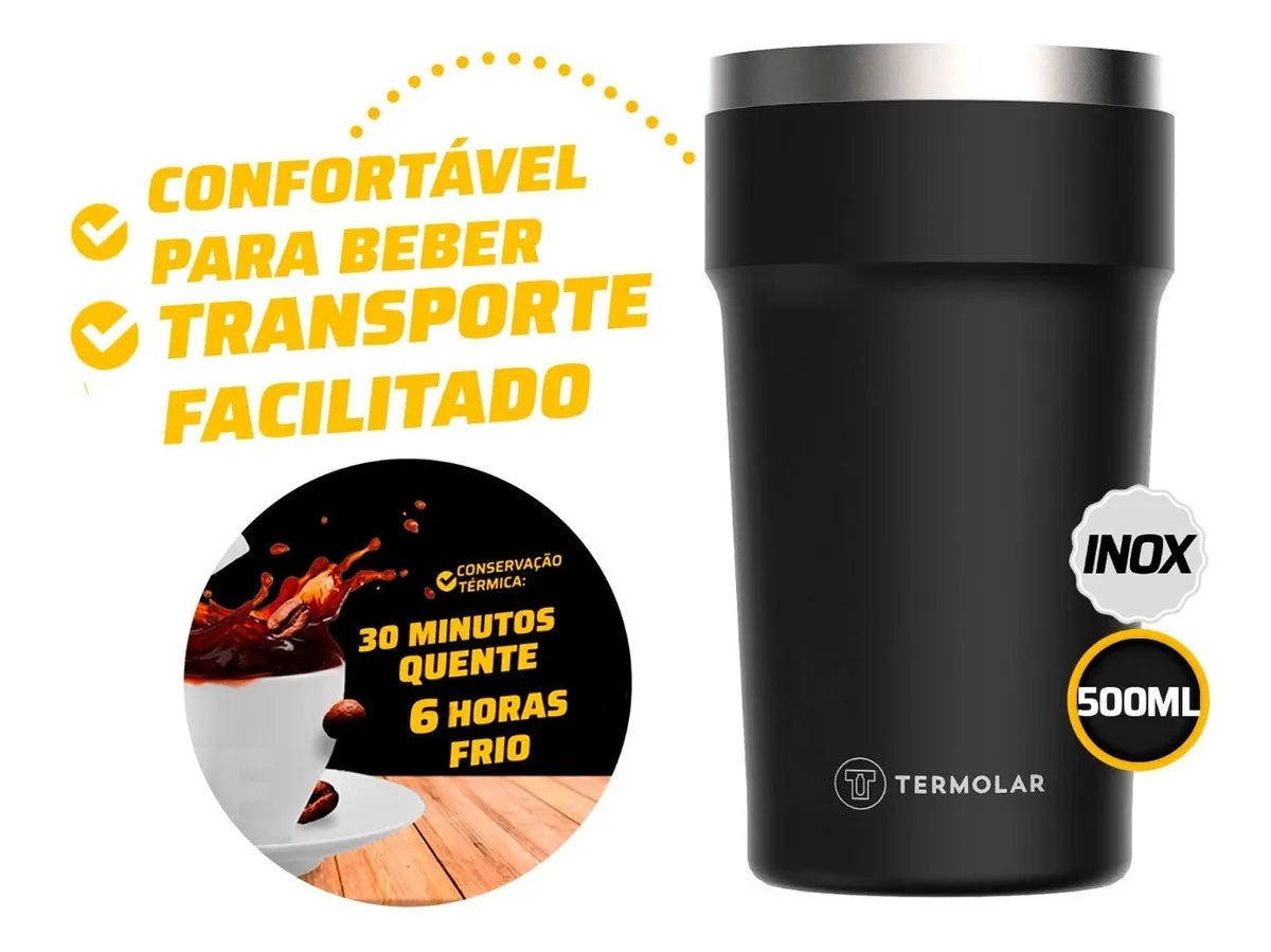 Copo Termico Pub Preto 500ml Termolar - Thony Ferragem