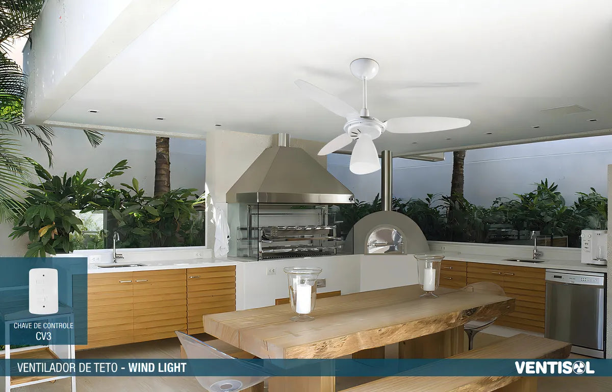 Ventilador Wind Light Br 3p Inj Branco Cv3 220v Ventisol - Thony Ferragem