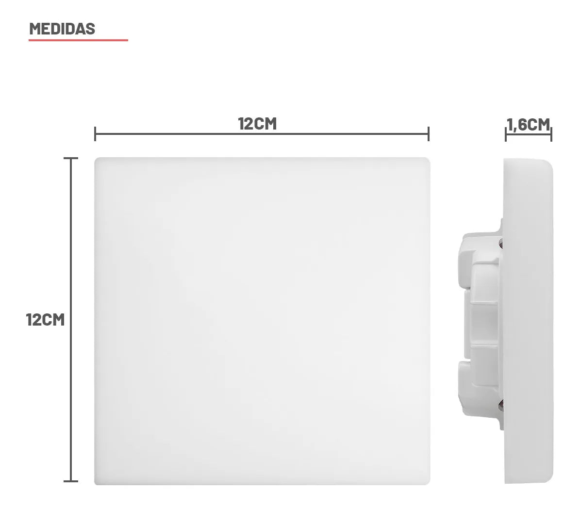 Kit 10 Painéis Led 17W Quadrado 4000K Borda Infinita Taschibra - Thony Ferragem