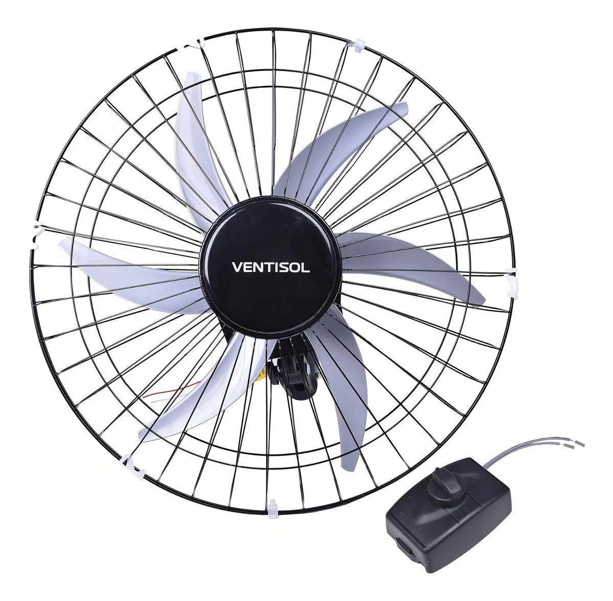 Ventilador Oscilante de Parede Monta Fácil 6 Pás 50cm Preto 127V – Ventisol - Thony Ferragem