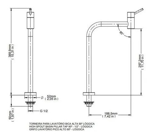 Torneira De Balcão Lavatório Bica Alta Docol - Thony Ferragem