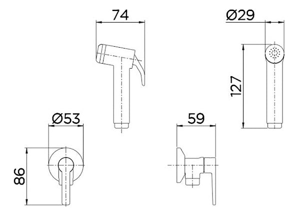 Ducha Higiênica com Registro e Gatilho Itapema Bella Docol - Thony Ferragem