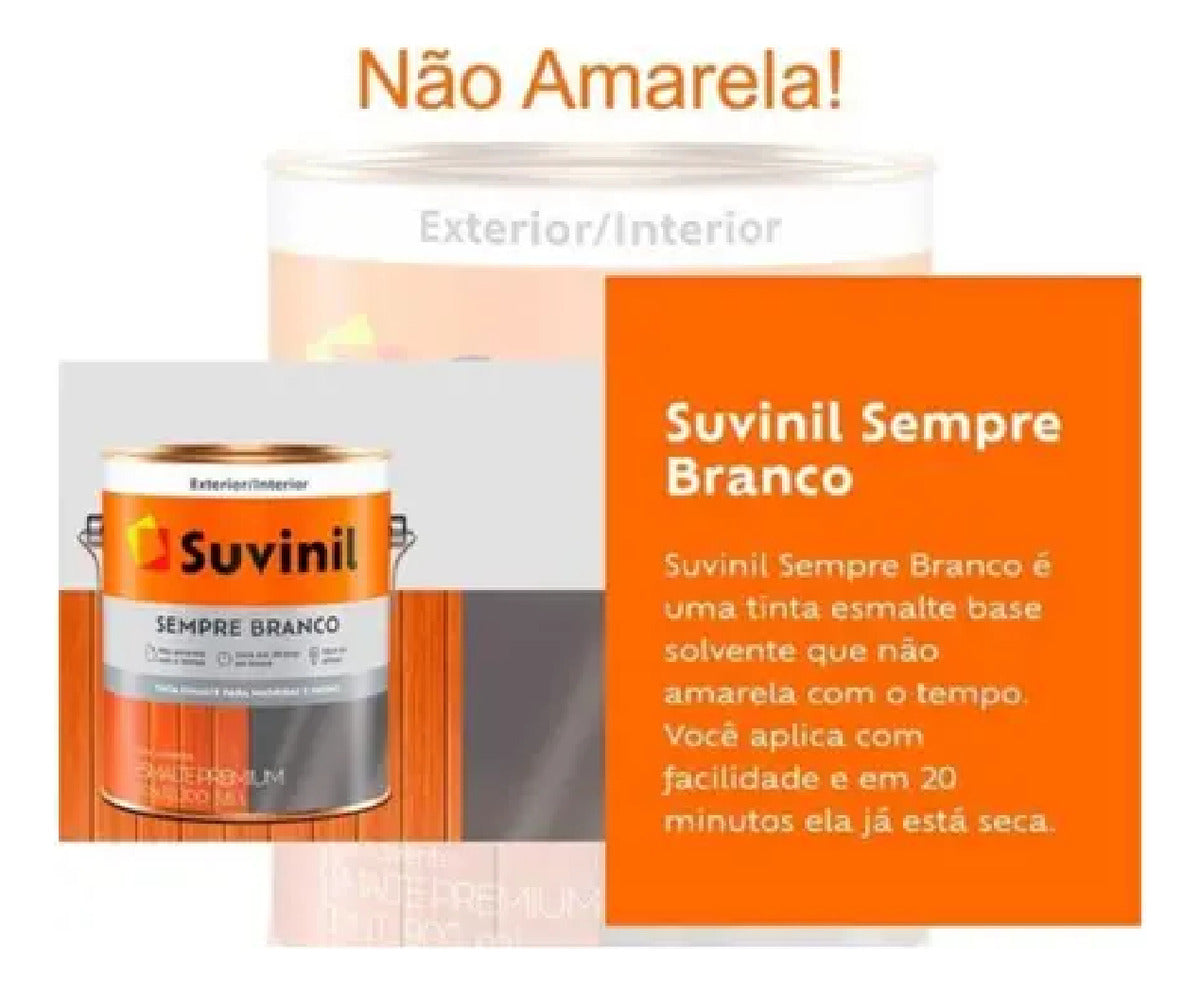 Tinta Esmalte Fosco Sempre Branco 3.6l Suvinil - Thony Ferragem