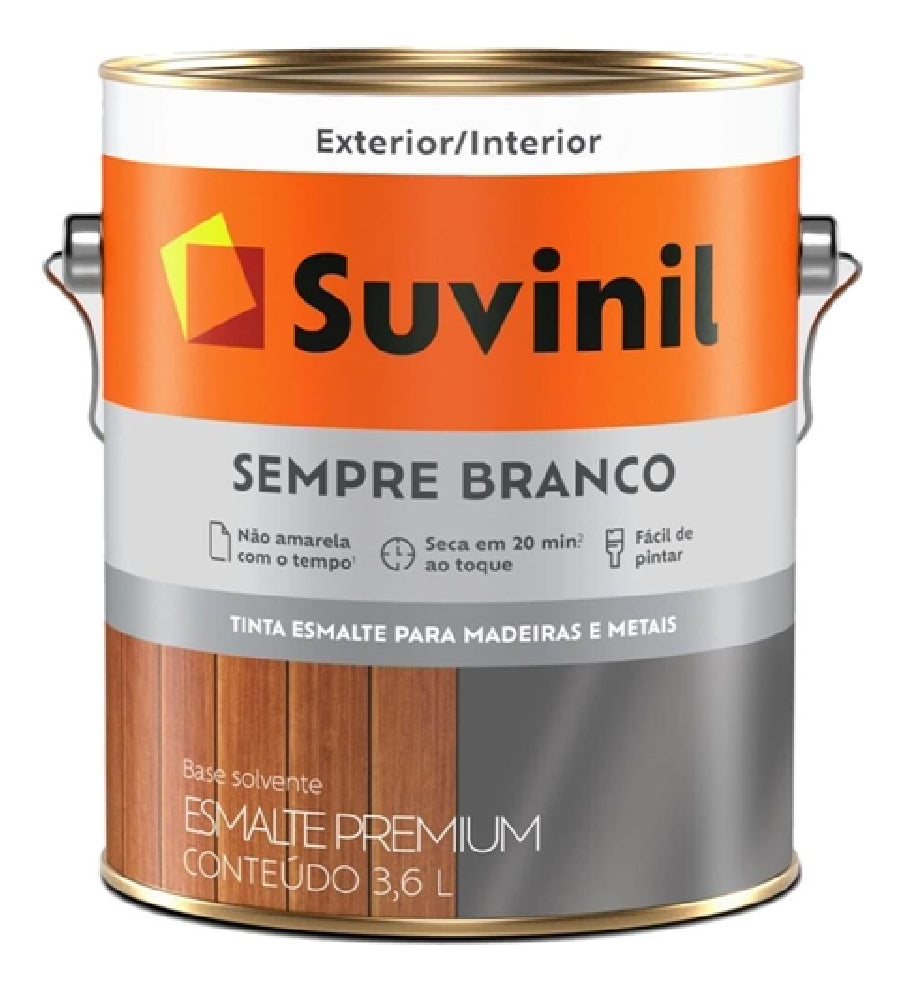 Tinta Esmalte Fosco Sempre Branco 3.6l Suvinil - Thony Ferragem