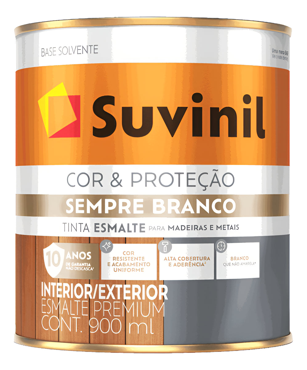 Tinta Esmalte Acetinado Sempre Branco 0.9l Suvinil - Thony Ferragem