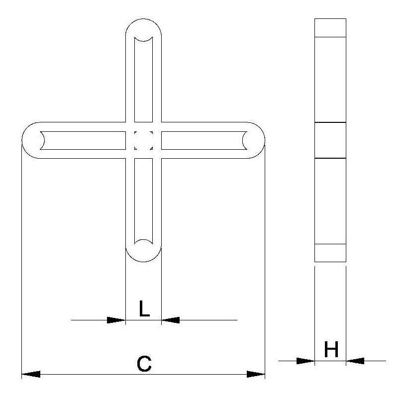 Espaçador Junta Piso 3mm C/ 100 peças Cortag - Thony Ferragem