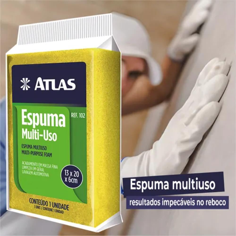 Espuma/Bloco Multiuso De Poliester Atlas - Thony Ferragem