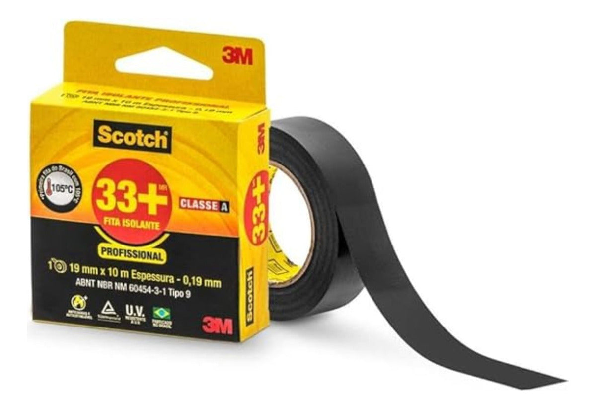 Fita Isolante Pvc Scotch 33 19mm X 10m 3M - Thony Ferragem
