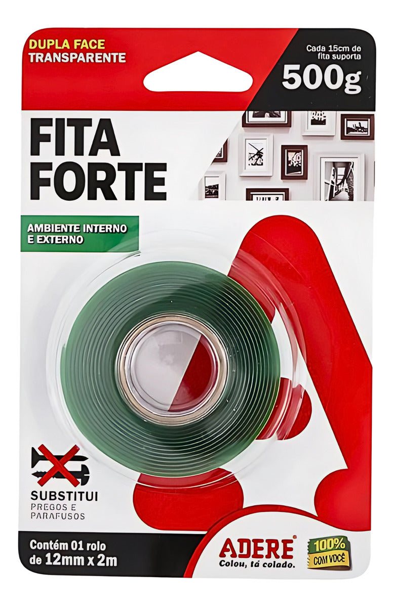 Fita Dupla Face Acrilica 12mm X 2m Adere - Thony Ferragem