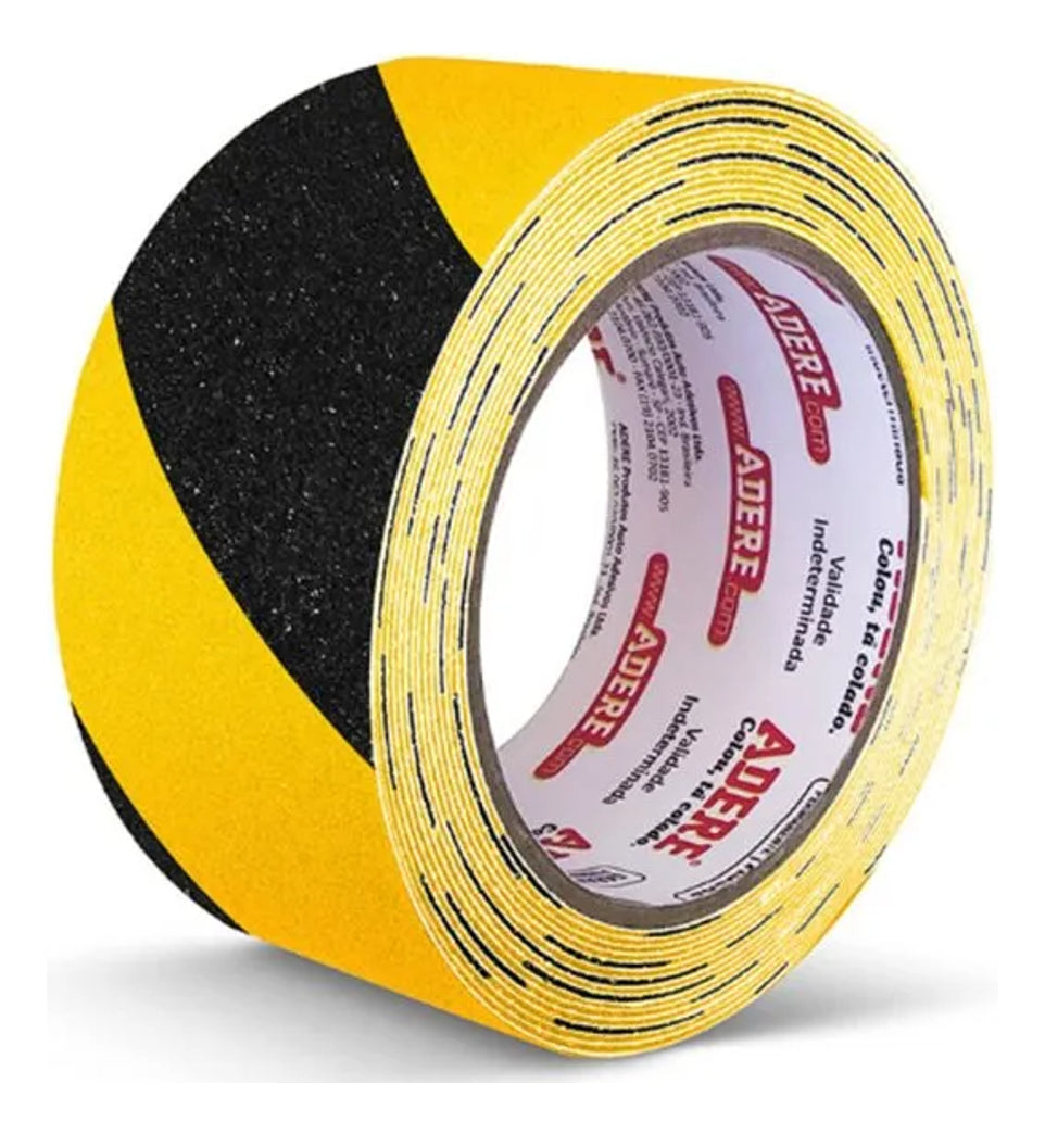 Fita Adesiva Antiderrapante Zebrada 50mm X 5M Adere - Thony Ferragem