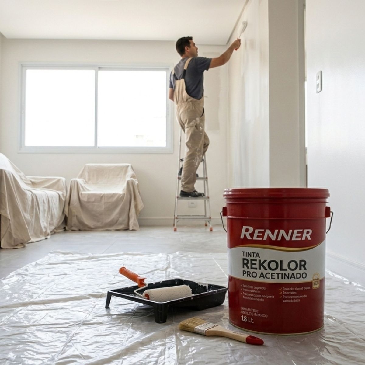 Tinta Rekolor Pro Acetinado Branco 18L Renner