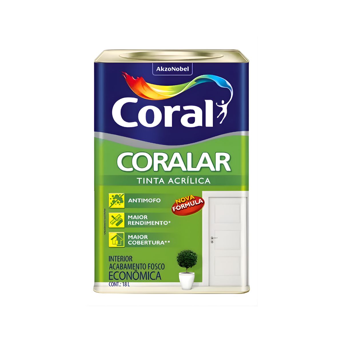 Coralar Acrilico Fosco Branco 18l Coral